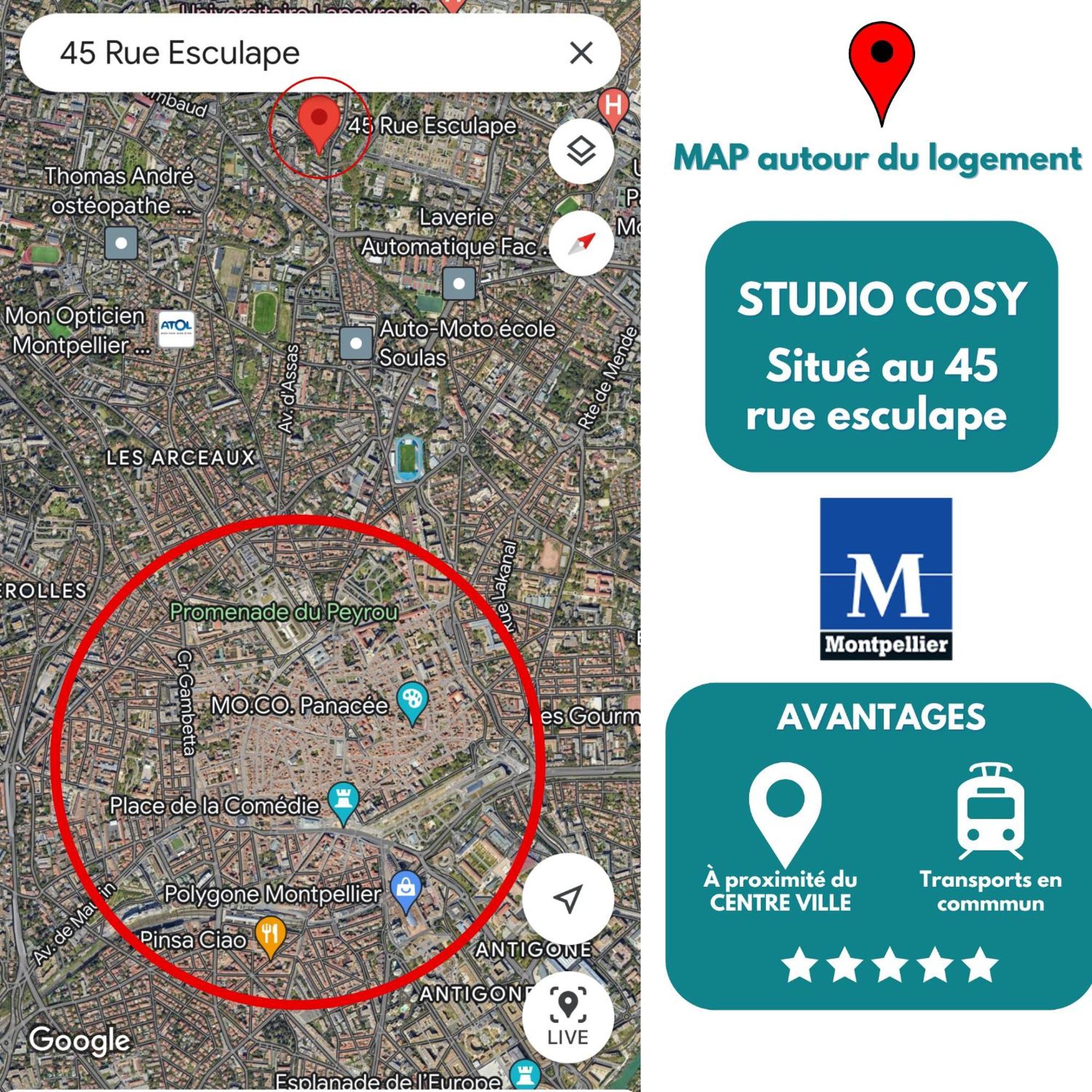 Cosy Studio Hopitaux-Facultes Daire Montpellier Dış mekan fotoğraf